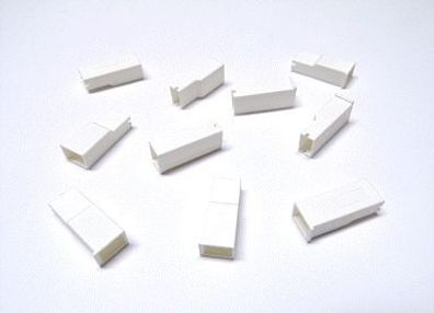 10 x Isolierhülse Flachsteckerhülse weiß Hülse für 6,3mm KFZ Stecker Flachstecker