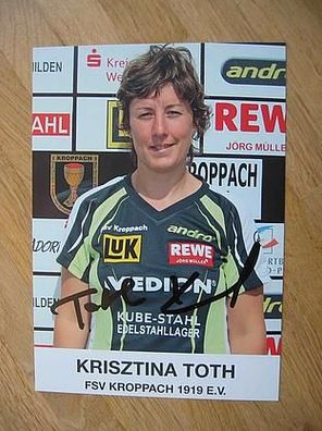 Tischtennis Bundesliga FSV Kroppach Krisztina Toth - handsigniertes Autogramm!!!