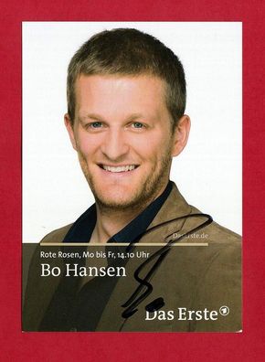 Bo Hansen (deutscher Schauspieler - Rote Rosen) - pers. signierte Autogrammkarte