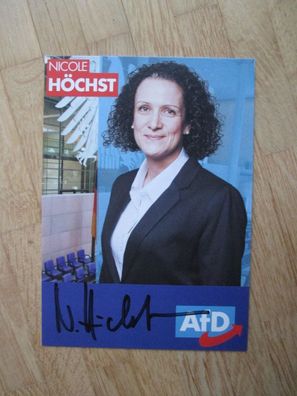 MdB AfD Politikerin Nicole Höchst - handsigniertes Autogramm!!!
