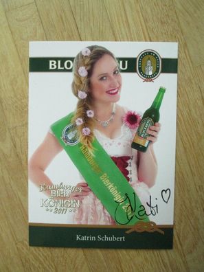 Hamburger Bierkönigin Blockbräu 2017 Katrin Schubert - handsigniertes Autogramm!!!