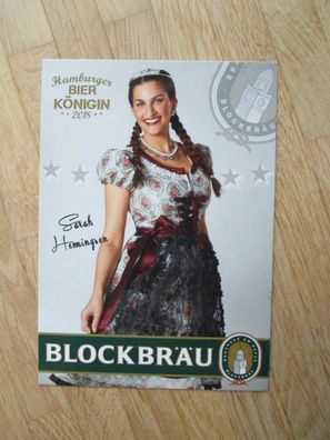 Hamburger Bierkönigin Blockbräu 2018 Sarah Henningsen - Autogramm!!!