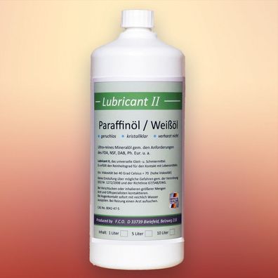 1L Paraffinöl "Lubricant II" med. Qualität, DAB, dickflüssig, hochviskos, 1 Liter