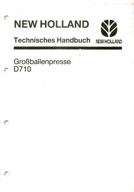 Original New Holland Reparatur Handbuch Werkstatthandbuch Großballenpresse D 710