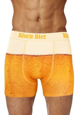Pils Bier Björn Boxershort, Unterhose Short Herren S-XL Bier Gelbe Karneval Geschenk