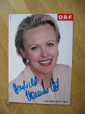 ORF Fernsehmoderatorin Hannelore Veit - handsigniertes Autogramm!!!