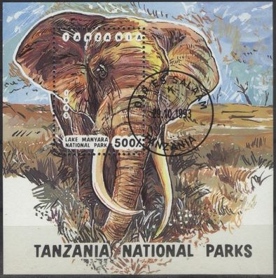 Tansania Block 228 gest Elefant mot595