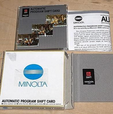 Minolta - Automatic Program Shift Card unbenutzt