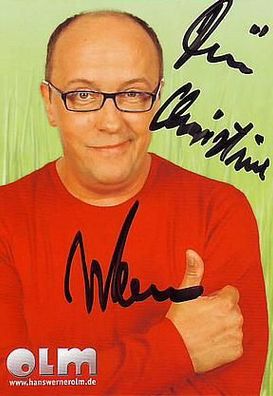 Hans Werner Olm - signierte Autogrammkarte