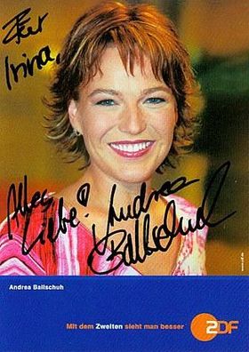 Andrea Ballschuh - sig. Autogrammkarte
