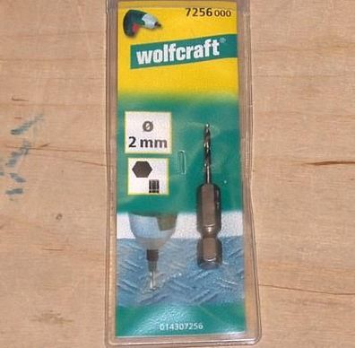 2 mm Metallbohrer Sechskantaufnahme Wolfcraft 7256000
