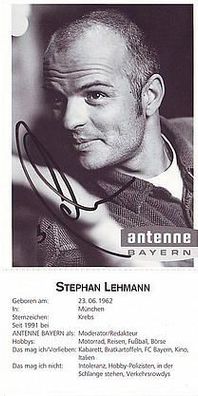 Stephan Lehmann (Antenne Bayern) - pers. signiert