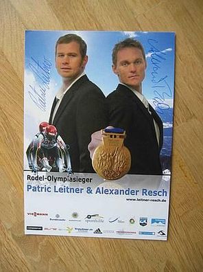 Rodel Olympiasieger Patric Leitner & Alexander Resch - handsignierte Autogramme!!!