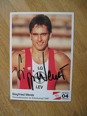 Zehnkampf-Star Siegfried Wentz - handsign. Autogramm!