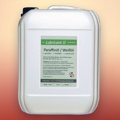 10L Paraffinöl "Lubricant II" med. Qualität 10 Liter