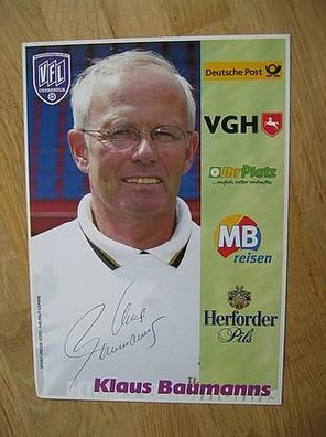VfL Osnabrück - Klaus Baumanns - hands. Autogramm!