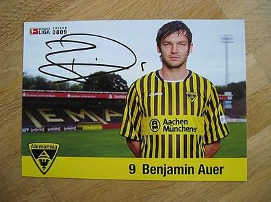 Alemannia Aachen Saison 08/09 Benjamin Auer Autogramm