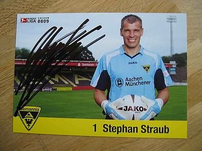 Alemannia Aachen Saison 08/09 Stephan Straub - handsigniertes Autogramm!!!