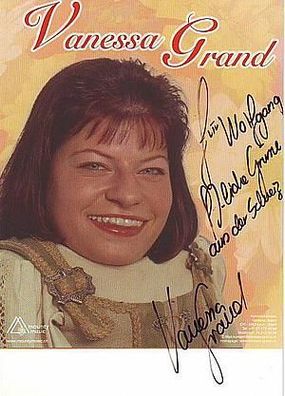 Vanessa Grand - signierte Autogrammkarte
