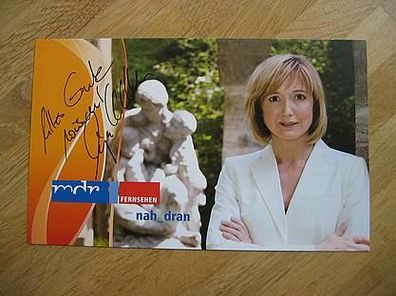 MDR Fernsehmoderatorin Anja Koebel - handsigniertes Autogramm!!!