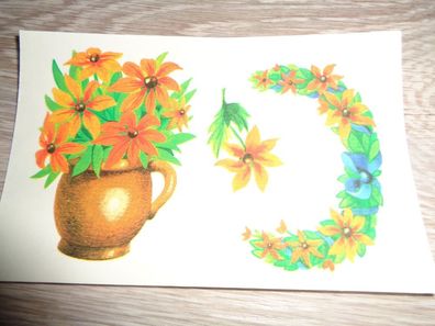 Nr.101-Schiebebilder Abziehbilder aus DDR Zeiten- Blumenvase