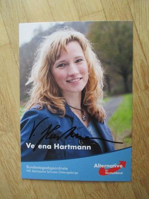 MdB AfD Politikerin Verena Hartmann - handsigniertes Autogramm!!!