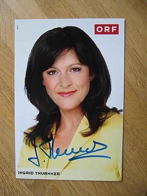 ORF Fernsehmoderatorin Ingrid Thurnher - handsigniertes Autogramm!!!