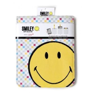 NICI Smiley Happy Collection Tablet Hülle Plüsch gelb Neuware