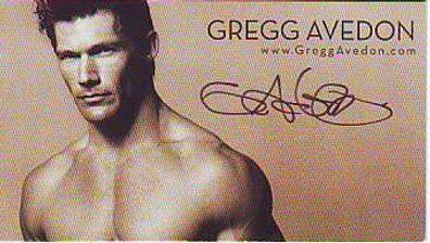 Gregg Avedon (männliches Supermodel) - persönlich signiert