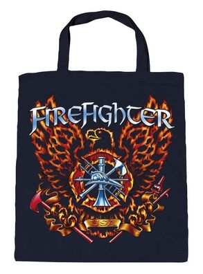 Baumwolltasche mit Print - Feuerwehr Firefighter - 12384 dunkelblau