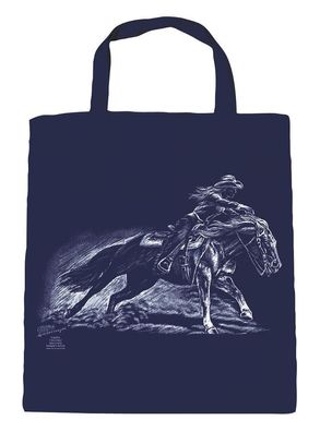 Kollektion Bötzel Baumwolltasche - Pferdemotiv Westernreiten - 08830