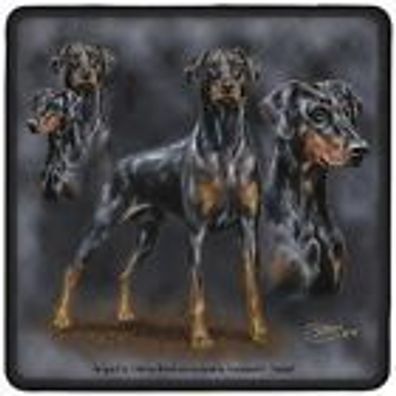 Kollektion Bötzel - 2er Set Untersetzer - Hundemotiv - Dobermann - 23516