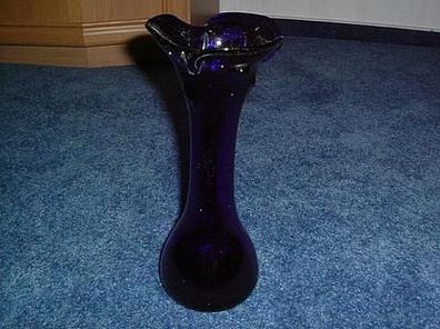 schöne blaue Vase-tolle Form-26cm hoch