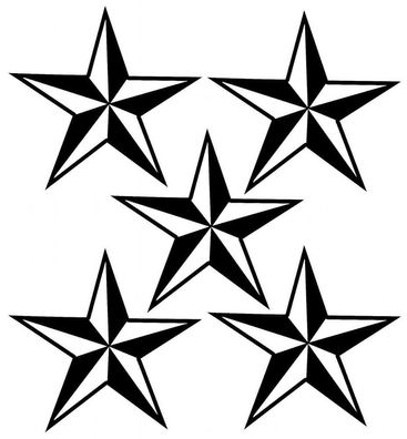 5x STERNE The Shocker Hand JDM OEM DUB auto Decal Tuning STAR Hardcore XXX