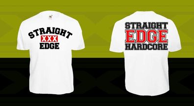 Straight EDGE T-Shirt SXE XXX XVX Hardcore Punk oi free sxe xxx HC Flag Vegan