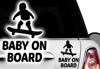 1x Aufkleber BABY Wunschname ON BOARD Sticker Hangover Baby Auto Kind fährt mit