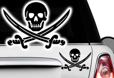 1x Piraten Black Pearl Ninja AUTO Motorrad Aufkleber JDM OEM DUB Decal Tuning