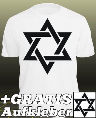 T-Shirt Davidstern Sterne Israel Izrael Jerusalem Judentum Jude Jews ???? ivr