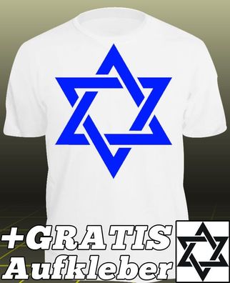 T-Shirt Davidstern Sterne Israel Izrael Jerusalem Judentum Jude Jews ???? iv