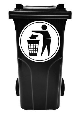 6 Stück Aufkleber Mülltrennung Mülleimer Mülltonne Afball Recycling 100mm Tone