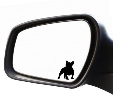 2x Aufkleber Spiegel Französische Bulldogge Nummernschild Kennzeichen Dog Frenc