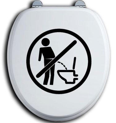 Im Sitzen pinkeln WC Deckel Toilettendeckel Bad Klo Aufkleber Sticker urinieren3