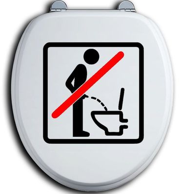 Im Sitzen pinkeln WC Deckel Toilettendeckel Bad Klo Aufkleber Sticker urinieren9