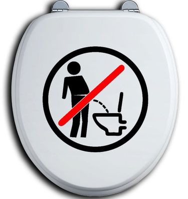 Im Sitzen pinkeln WC Deckel Toilettendeckel Bad Klo Aufkleber Sticker urinierenq