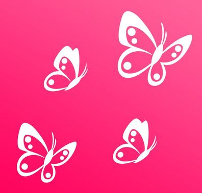 Auto Aufkleber Hibiskus Blumen Schmetterlinge Wandtattoo Wandsticker Kinderzimme