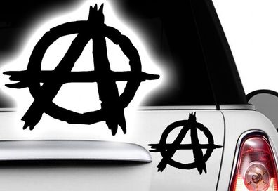 1x Adesivo Anarchia Punk Teschio Targa Riconoscimento Placca