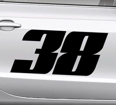3x Start number Desired Car Motorcycle Motocross Sticker ATV M2 Enduro Boat