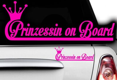 1x Sticker Princess CUSTOM NAME ON BOARD Princess Hangover Baby Kind drives ON