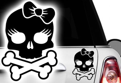 1x Car Decal Skull Princess Car Sticker Princess Polishing Har