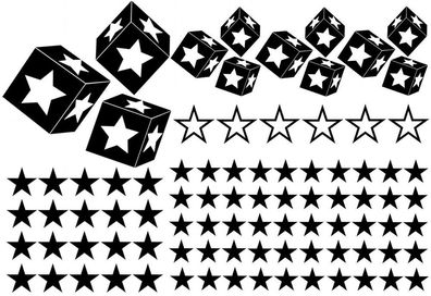 93 Star Star Car Sticker Set Sticker Tuning Fee Stylin Wall tattoo tribal xxy